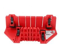 Miter Saw Box Cabinet Case Professional Heavy Duty ABS Plastic 22.5 45 90 Degree Angle Cutting Tool for Wood Gypsum Tile Cutting Projects Red