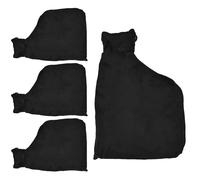 Miter Saw Dust Bag - 4 Pack Black Replacement Bags | Adjustable 1.7-2 Inch Hole Cover | Dust Collector for Cutting Machine, Polisher, Sander & Woodworking Tools