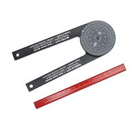 Miter Saw Protractor, 18.5cm 360 Degrees Angle Finder Portable Angle Measuring Tool with Pencil for Carpenters Plumbers and All Building Trades