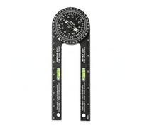 Miter Saw Protractor, 360° Rotating Angle Finder with Dual Bubble Levels, Laser-Etched Scales, ABS Construction, Precision Woodworking Tool for Crown Molding, Baseboards, Trim, Carpentry