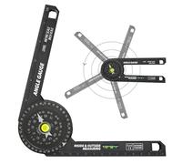 Miter Saw Protractor, 7 Inch Protractor with Level, High Precision Laser Marking, 360° Miter Angle Measuring Instrument for Carpenters, Decorators, Plumbers and All Construction Trades