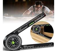 Miter Saw Protractor,Aluminum Protractor Angle Finder with Level Gauge High Precision Laser Inside & Outside Miter Angle Finder for Angle Finder Carpenters, Trim Work,Plumbers and All Building Trades