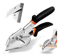 Miter Shears, 45 to 135 Degree Multi Angle Trim Cutter Quarter Round Cutting Tool with 10PCS Spare Blades Adjustable Hand Tools for Cutting Plastic Wood PVC