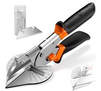 Miter Shears, Multi Angle Miter Shears, 45-135 Degree Multifunctional Cutting Tool Suitable for Precise Cutting of PVC Wood Plastic (with 2 Spare Blades)