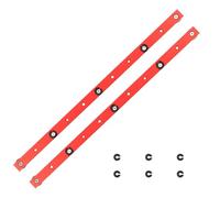 Miter Slot Runner Slider Bars for Table Saw Slope Bar, Crosscut Sled, Desktop Guide Rail Slider 450mm Groove Sliders Table Saw Gauge Bar Wood Working Miter Track Aluminium Alloy,2 Pack Red Tools
