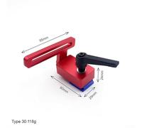 Miter with Stop Woodworking Device Chute Stopper Type for Limiter Slot 30 and 45 T Aluminium Alloy 6061 Cutting Carpentry Jig Track Lockable Cork (type30)