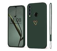 Mitetabo For Mobile Phone Case Huawei P30 Lite P30 Lite New Edition Gold Love Heart Girls Case Soft Silicone Slim Shockproof Scratch-Resistant Cute Gold Love Protective Case for Huawei P30 Lite Green