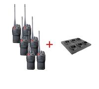 Mitex General DMR UHF Six Pack + 6-Way Charger Durable two-way DMR radios crafted for professionals requiring resilient communication tools.