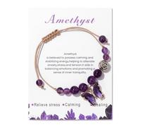 Mitgebsel Armband Armband Schmuck Naturstein Armband Amethyst Blau Türkis Armband Handgewebtes Schmetterling Anhänger Armband Armband Uhr Kinder Junge (A, One Size)