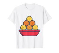 Mithai Laddu Ladoo Indian Dessert Sweets Value Graphic T-Shirt, Men, White, S