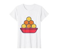 Mithai Laddu Ladoo Indian Dessert Sweets Value Graphic T-Shirt, Women, White, S