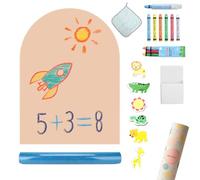 Mithreel Magnetic wall Decal - Adhesive Chalkboard, Arch Shape and Colour with Chalk - Magnetic Adhesive Chalkboard - Ideal Gifts for Girls and Boys (Sand 120 x 60)