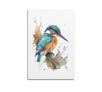 MITIN Cute of Kingfisher Bird Animal Artwork Poster Decorative Painting Canvas Wall And Art Picture Family Bedroom Decor 12x18inch(30x45cm)