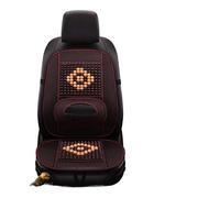 MITINGER Beaded Car Seat Covers Breathable Car Seat Cover Wood Beads Bamboo Covers Summer Cool Front Headrest Cushion Protector Universal(PQ561-1SeatRed)