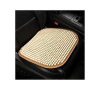 MITINGER Beaded Car Seat Covers Car Seat Cushion Summer Cool Single Piece Of Wood Beads Breathable Ventilation Cold Four Seasons Availabl(Beige 1 Pcs)