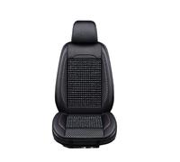 MITINGER Beaded Car Seat Covers Luxury PU Leather & Wooden Bead Car Seat Cushion - Breathable, Durable & Easy-Clean Fits Most Cars, Trucks, and SUVs(BLACK_OTHER)