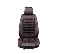 MITINGER Beaded Car Seat Covers Luxury PU Leather & Wooden Bead Car Seat Cushion - Breathable, Durable & Easy-Clean Fits Most Cars, Trucks, and SUVs(COFFEE_OTHER)
