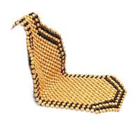 MITINGER Beaded Car Seat Covers Summer Wooden Bead Seat Cover Massage Cushion Chair Covers Car Seats Vehicle Interior Spare Parts For Home Cars(Beige)
