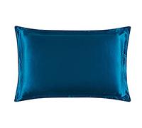 MITINGER Pure Silk Pillowcase Silk Oxford Pillowcase 1pc 19mm Both 2 Sides Pillow Case Cover Envelope Back Printed Colors Solid Multicolor(Peacock blue,King)