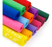MITINU 13 Stiff Felt Sheets, 8" x 35", 1.2mm Thick - Summer Collection: 13 Curated Shades, Non-Woven Craft Fabric, Easy to Cut, Fold & Hand-Sew