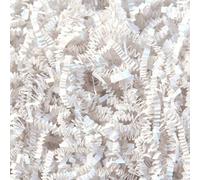 MITINU Kraft Crinkle Cut Paper Shred Filler, 1lb Iridescent White Shredded Paper for Gift Box Basket Wrapping, Grass Cushion Paper Streamer Stuffing Christmas Wedding Birthday Bridesmaid Handicraft