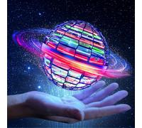 MITIZBLOX Flying Ball Toy, Hover Ball Flying Orb Hand Controlled Mini Drone Galactic Fidget Fly Spinner Cosmic Globe Boomerang with RGB Light Outdoor Toy Toy For 3+ Kids Boy Girl