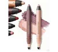 Mitlume Perfect Color Duo-Shadow Liner 2-In-1 Eyeliner & Eyeshadow, Shadow Liner Duo Plum, 24h Long-Lasting, Smudge-Proof Wear Eye Shadow Stick Makeup, Smokey Eye In Under Two Minutes (2pcs A)