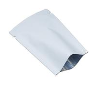MITOB 200 Pieces Mylar Bags Open Top Food Storage Bags Matte Foil Bag Flat Heat Vacuum Seal Aluminum Pouch for Candy Packing (1.97x3.15 inch, White)