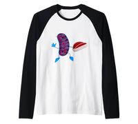 Mitochondria Cellular Biology Energy ATP Steak Raglan Baseball Tee