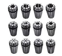 mitoharet 12-Pack ER16 Spring Collet Set 1/32in to 3/8in for CNC Workholding Engraving & Milling Lathe Tool