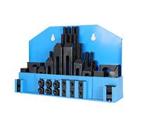 mitoharet 58 Pc 1/2 Inch T-Slot Hold Down Clamp Clamping Kit Mill Machinist Set Replacement for Bridgeport Milling Machine with Plastic Storage Box (3/8-16)