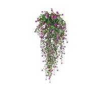 Mitoydoe Artificial Hanging Plant for Outdoor Decor, Fake Vine Faux Plants Plastic Ivy Leaves Foliage UV Resistant Greenery Flowers Home Garden Indoor Door Wall Wedding Party Decoration Purplish Red