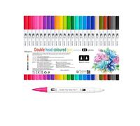Mitoymia 24 Dual Tip Colouring pens,Colouring Books for Felt Tips for Adults coloured drawing brush pens art pens Set markers