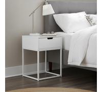 Mitra Bedside Table - 1 Drawer - White