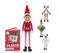 Mitra Elf on the Shelf Starter Kit - Includes 3 Festive Costumes (Reindeer, Brussel Sprout & Sheep) & Pranking Ideas Book, Fun Elf on the Shelf Accessories for Kids, 12 Inch