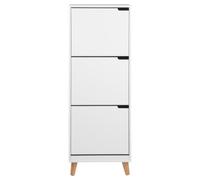 Mitra White and Oak Shoe Cabinet