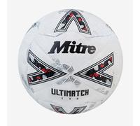 Mitre Ultimatch Football, Enhanced Control, Extra Durability, Added Accuracy, Ball, White/Off-White/Trophy Silver, 3