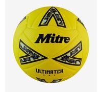 Mitre Ultimatch Football, Enhanced Control, Extra Durability, Added Accuracy, Ball, Fluo Yellow/Black/Circular Grey, 3