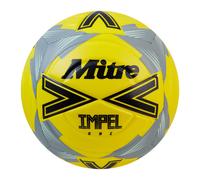 Mitre Adult Impel One 24 Football, Fluo Yellow/Black/Circular Grey, 5