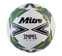 Mitre Adult Impel One 24 Football, White/Black/Sage Leaf, 4