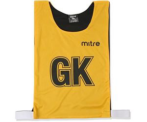 Mitre Adult Netball Pro Reversible Sports Training Bib (Pack of 7), Yellow/Black, M
