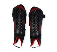 Mitre Aircell Football Ankle Protection Shin Pads | Extremely Breathable | Lightweight Shin Guard, Black/Red, XL