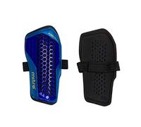 Mitre Aircell Football Shin Pads | Extremely Breathable | Impact Protection | Lightweight Shin Guard, Black/Cyan/Yellow, XS
