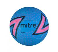 Mitre Attack Netball | Popular Style | Interactive Design | Soft-Touch, Process Blue/Pink/Black, 5