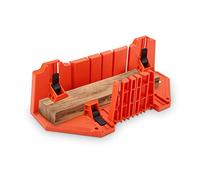 Mitre Box, Plastic Cutting Box with Adjustable Angles 0°/90°/45°/22.5°, 35.5 x 11 x 15 cm, for Precise Wood Metal Glass Cutting