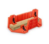 Mitre Box, Plastic Mitre Box Pruning Saw Wood Cutting Hand Saw Hardware Woodworking Tool Mitre Block Saw Box Woodworking Clamping Mitre Box with Clamp and 22.5°45°90 °Angle Slot Types for Woodworker
