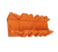 Mitre Box Saw Box Woodworking Tool Durable ABS Plastic Adjustable Sawing Angle 45 22.5 90 Degrees for Wood Gypsum Board 12 inch or 14 inch Orange (12-inch)