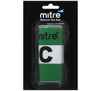 Mitre Men's Captain Arm Band, Green (Green/White), Large