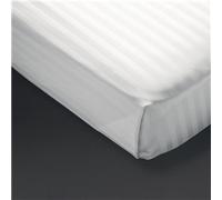 Mitre Comfort Satin Flat Sheet White Double