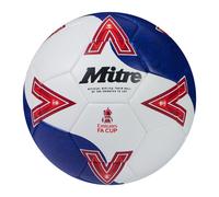 Mitre Training FA Cup Football | High Performance Training Ball | Extra Durable Design, White/Blue/Red, 5 UK